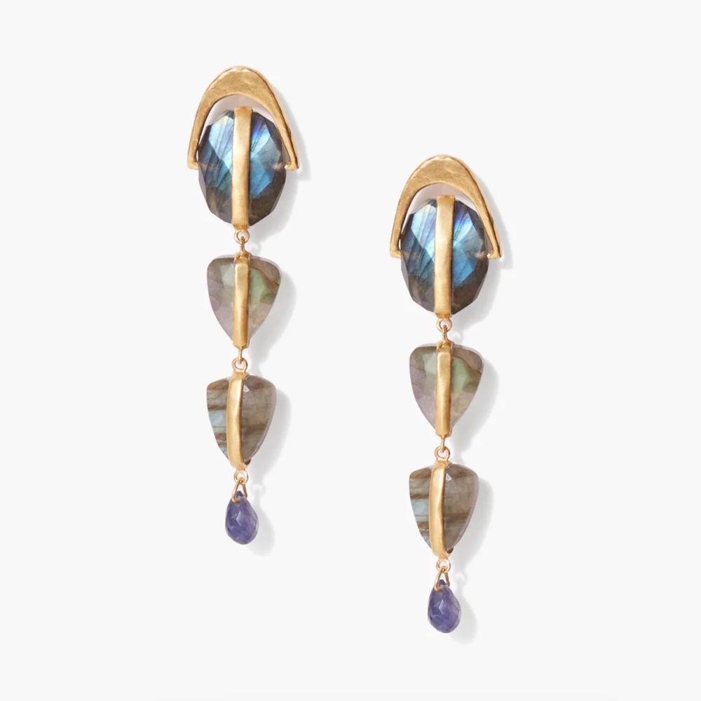 Chan Luu Labradorite mix rise earrings